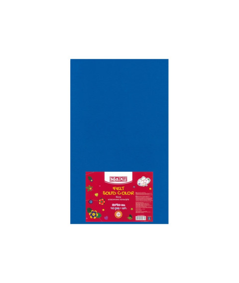 Fetru, 50x30cm, 180g/m2, albastru, 10 foi, MAXI